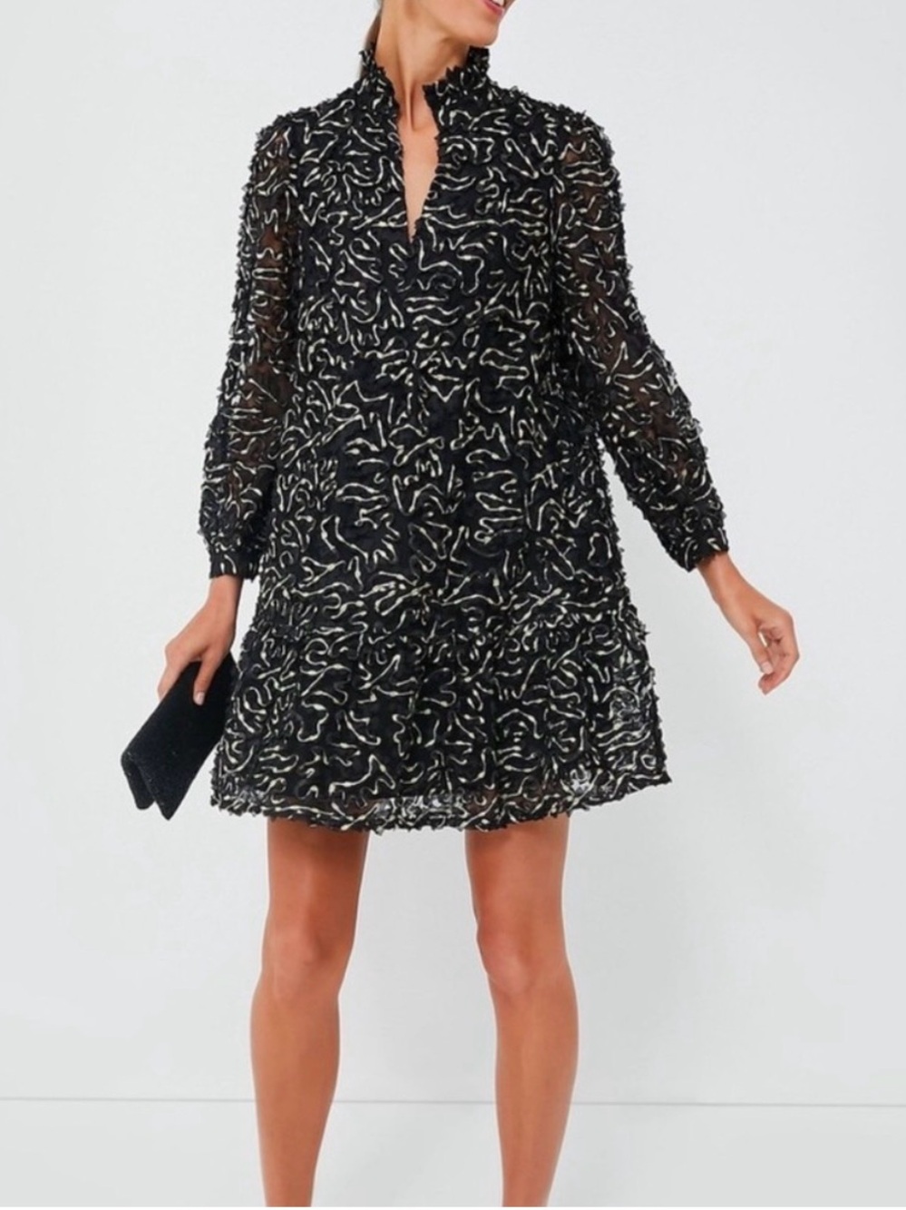 Tuckernuck NWT black gold Nightly Organza Palmerston dress XXXL